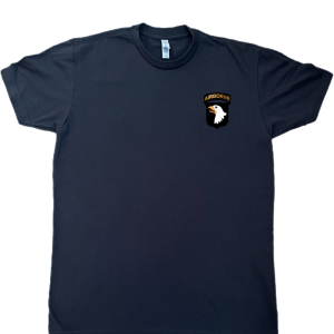 T-Shirt that has an Army 101st unit patch printed on it.