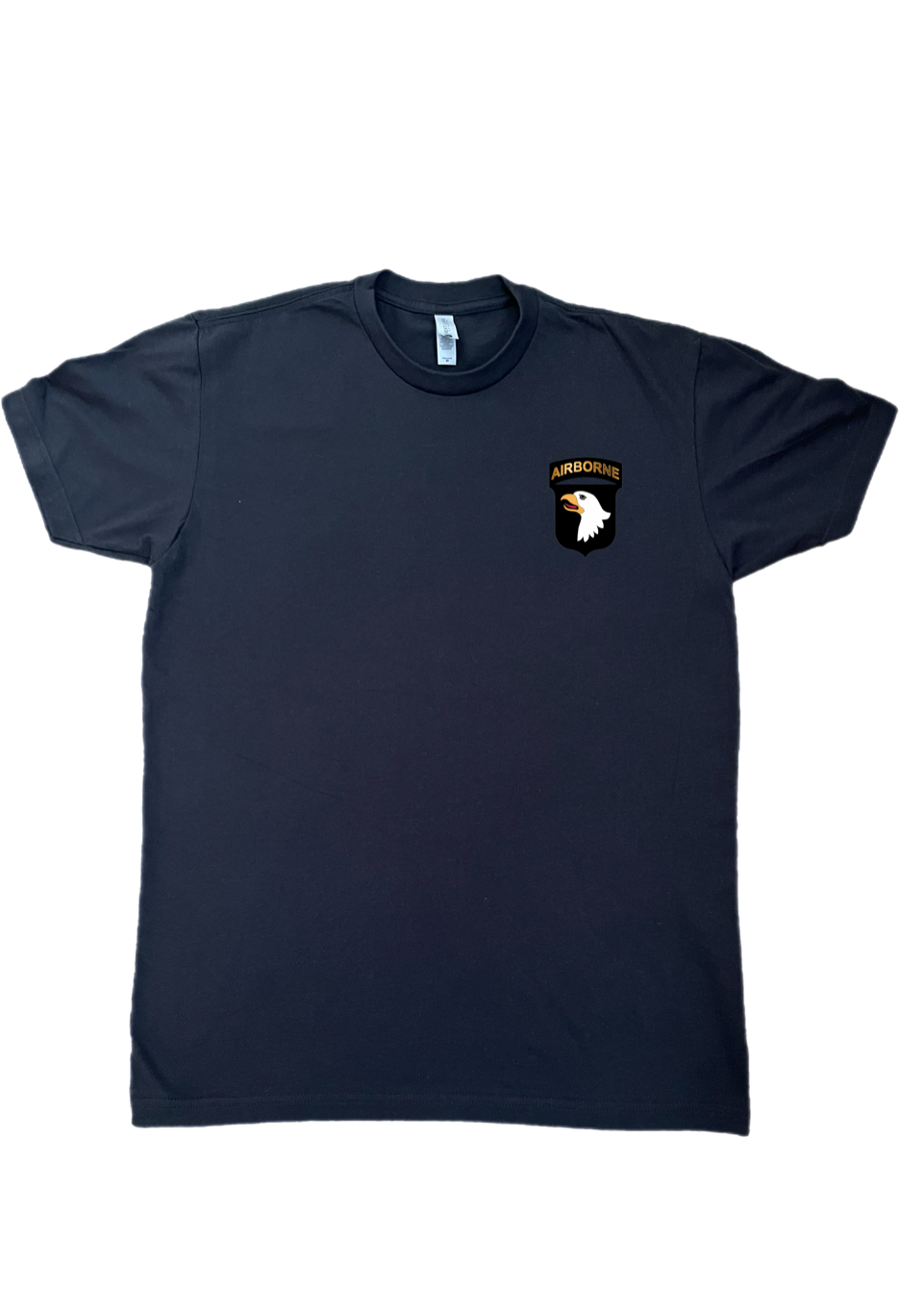 101st Patch Tee T-Shirt that has an Army 101st unit patch printed on it.