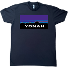 T-Shirt that displays mountain ranges in the background and the word Yonah printed on it.