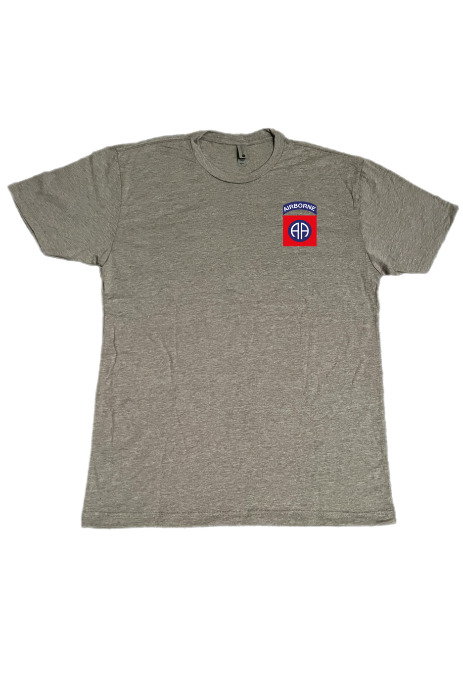 82ND Airborne T-Shirt T-Shirt that has an Amry 82nd Airborne patch printed on it.
