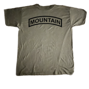 Next Level T-Shirt that displays an Amry Mountain tab.